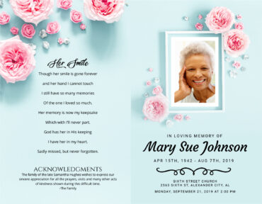 Funeral Memorial Program PrePrinted Shell Folder