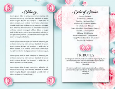 Funeral Memorial Program PrePrinted Shell Folder