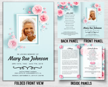 Funeral Memorial Program PrePrinted Shell Folder