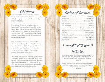 Funeral Memorial Program PrePrinted Shell Folder