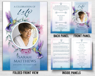 Funeral Memorial Program PrePrinted Shell Folder