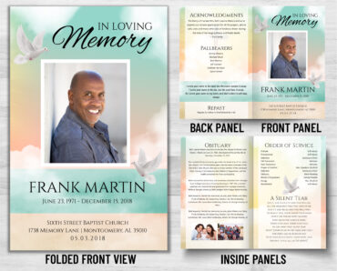 Funeral Memorial Program PrePrinted Shell Folder