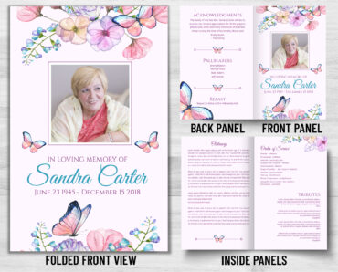 Funeral Memorial Program PrePrinted Shell Folder