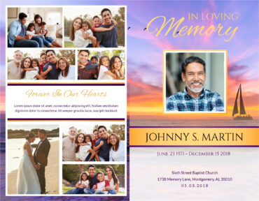 Funeral Memorial Program PrePrinted Shell Folder