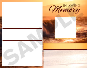 Funeral Memorial Program PrePrinted Shell Folder