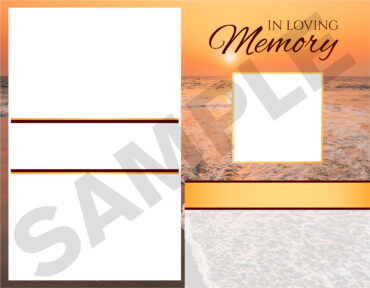 Funeral Memorial Program PrePrinted Shell Folder