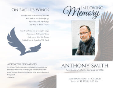 Funeral Memorial Program PrePrinted Shell Folder