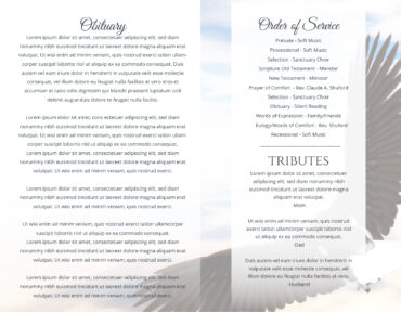 Funeral Memorial Program PrePrinted Shell Folder