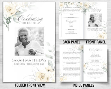 Funeral Memorial Program PrePrinted Shell Folder