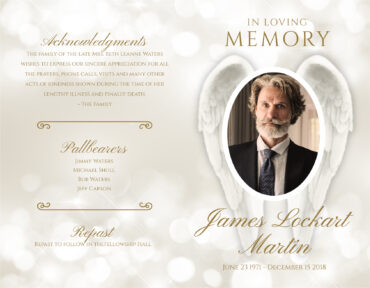 Funeral Memorial Program PrePrinted Shell Folder