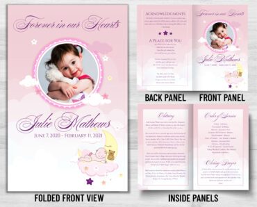 Funeral Memorial Program PrePrinted Shell Folder