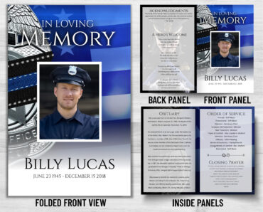 Funeral Memorial Program PrePrinted Shell Folder