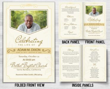 Funeral Memorial Program PrePrinted Shell Folder