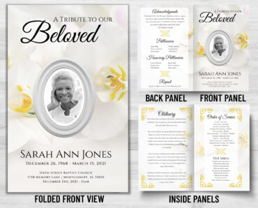 Funeral Memorial Program PrePrinted Shell Folder