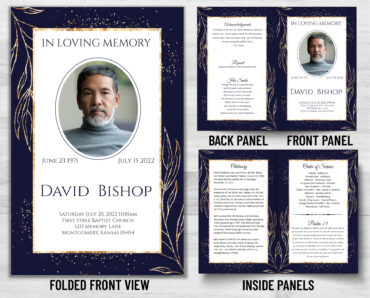 Funeral Memorial Program PrePrinted Shell