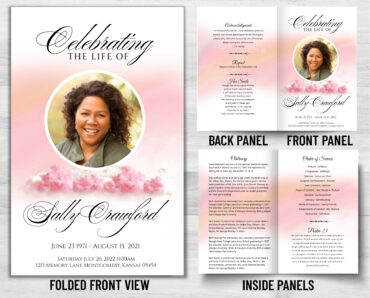 Funeral Memorial Program PrePrinted Shell