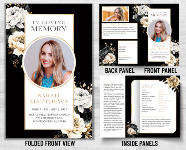 Funeral Memorial Program Pre-Printed Shell