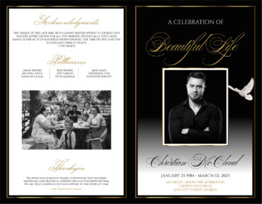 Funeral Memorial Program Pre-Printed Shell